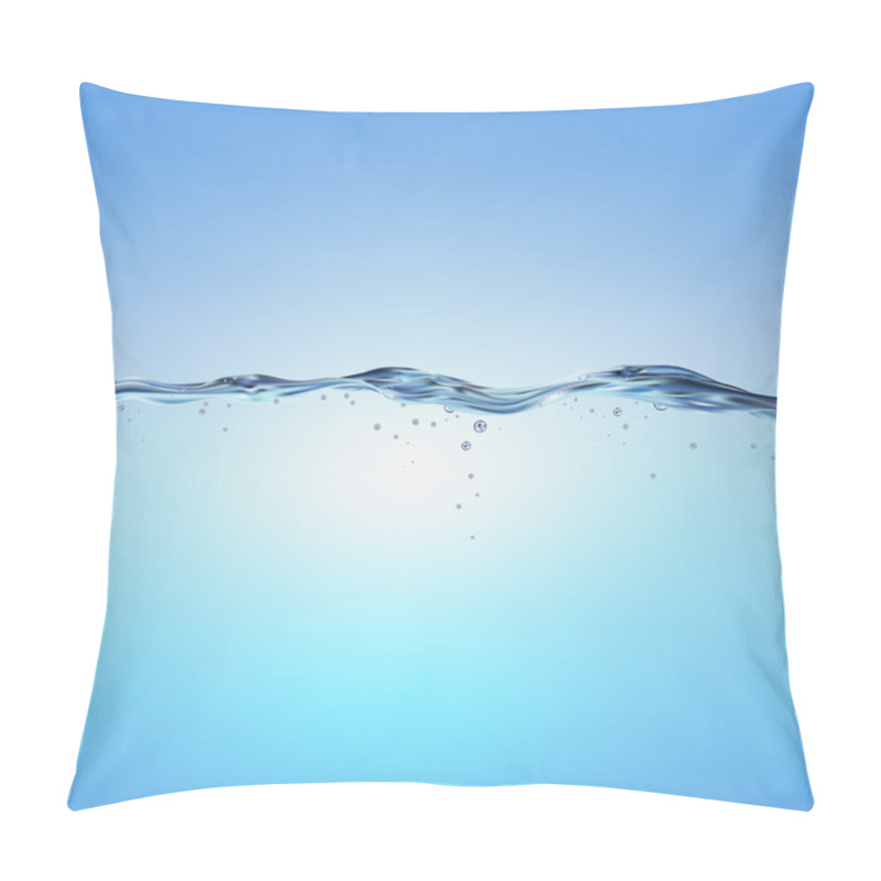 Personality  Blue Vector Water Wave Pillow Covers