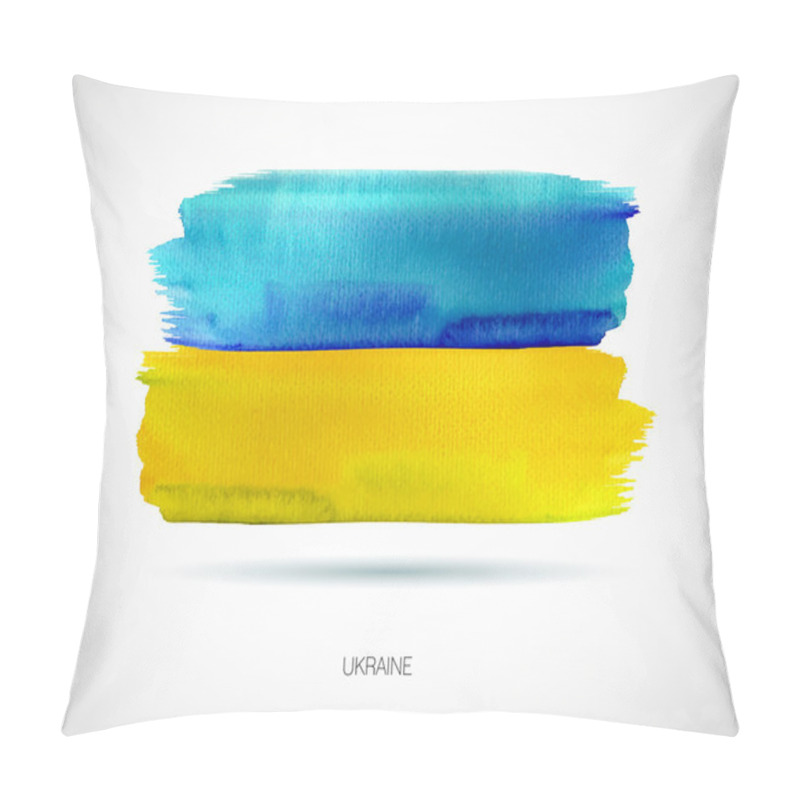 Personality  Painted Ukraine Flag. Vector Pillow Covers