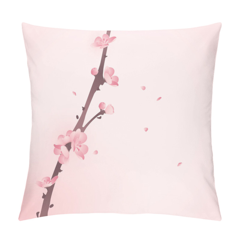 Personality  Blossoming Cherry Branch Pillow Covers