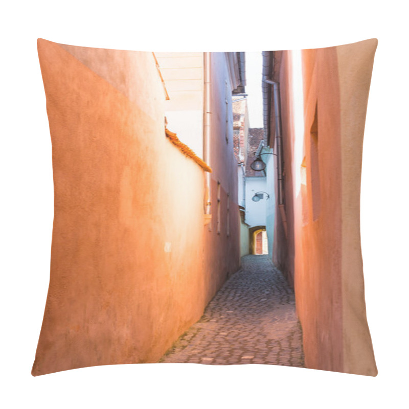 Personality  String Street Or Strada Sforii The Narrowest Street Brasov, Romania Pillow Covers