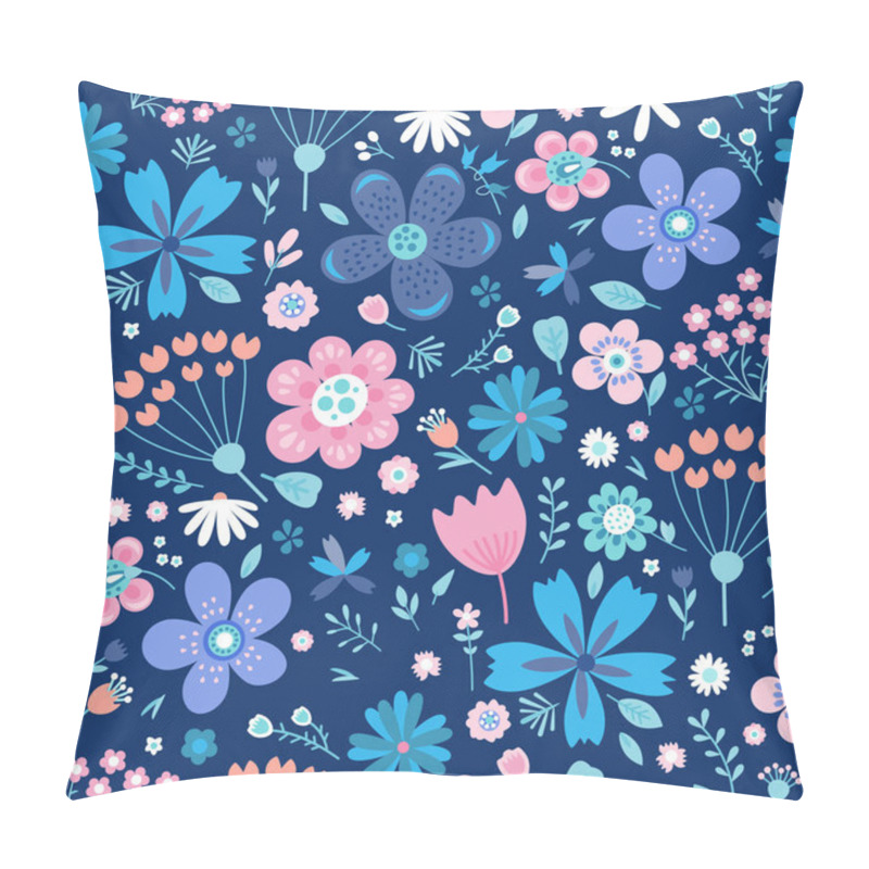 Personality  Amazing Floral Vector Seamless Pattern Of Flowers Pillow Covers