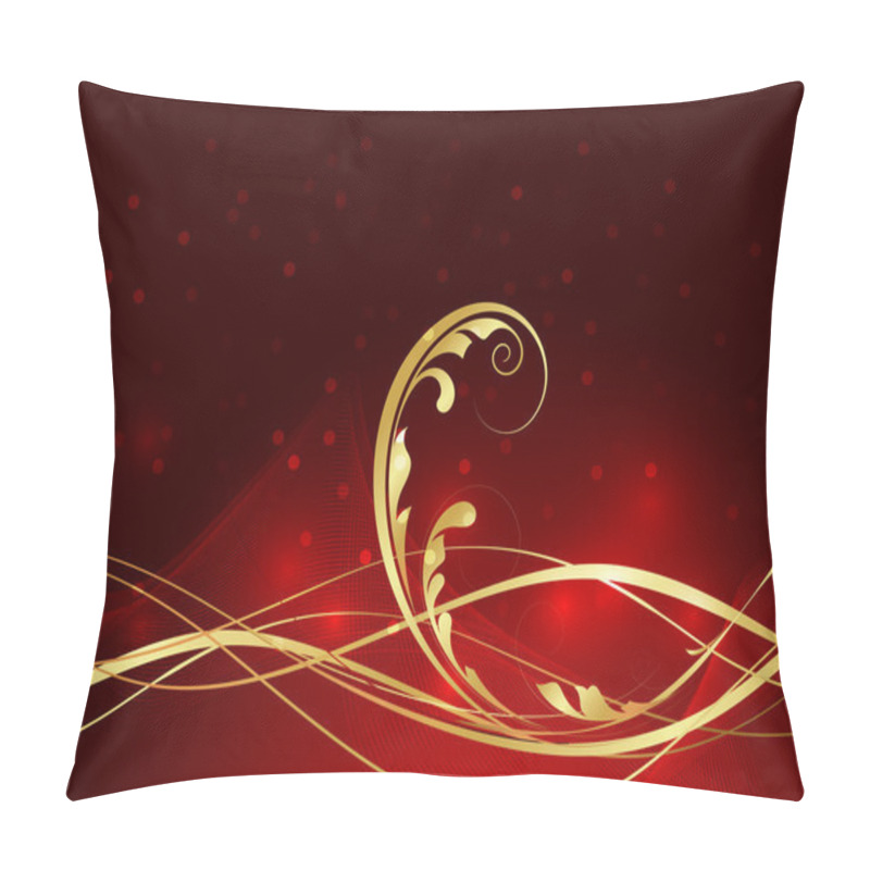 Personality  Wavy Golden Flourish Sparkles Background Pillow Covers