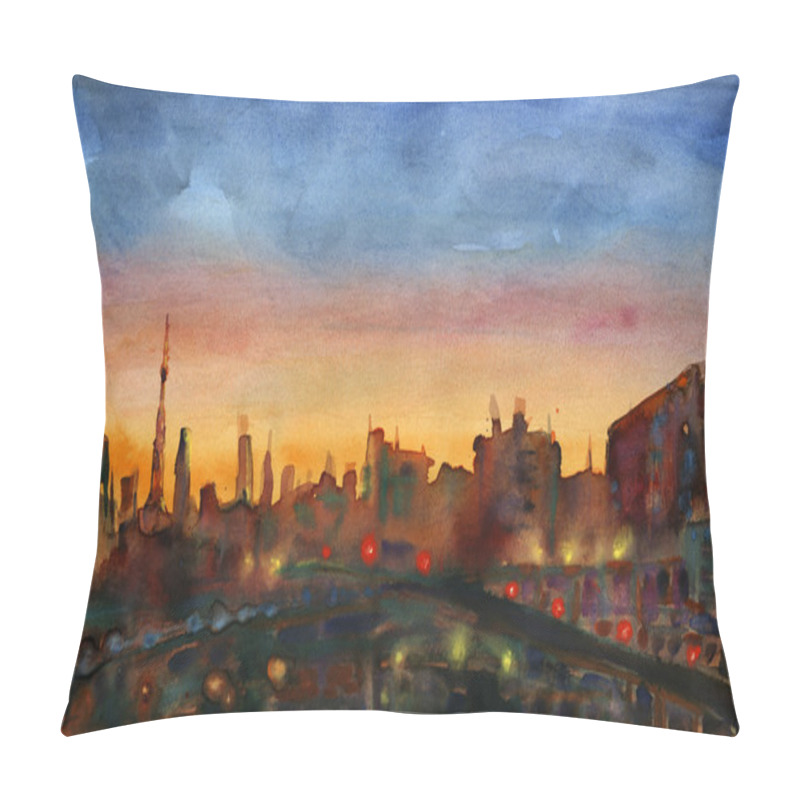 Personality  City Sunset. Pillow Covers