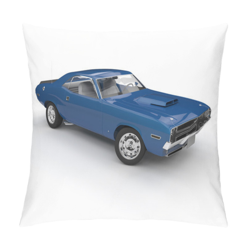 Personality  Isolated Blue Car Pillow Covers