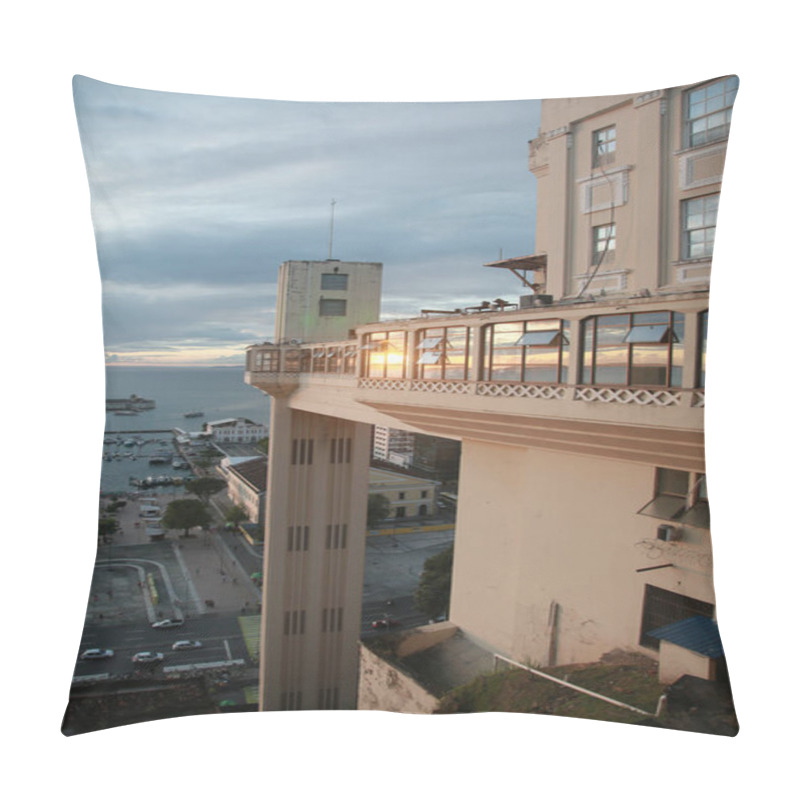 Personality  Salvador, Bahia, Brazil - April 1, 2022: View Of Elevador Lacerda From Salvador City. Pillow Covers