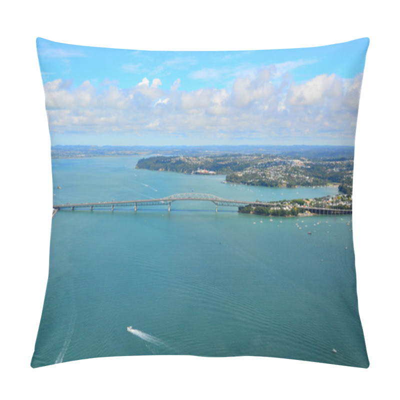 Personality  Aerial View Of Auckland Harbour Bridge Pillow Covers