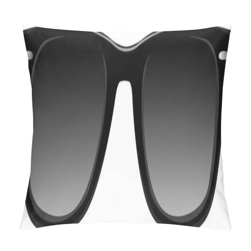 Personality  Black Sunglasses. Vector Illustration Pillow Covers