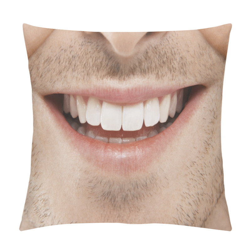 Personality  Man's Mouth Smiling Pillow Covers