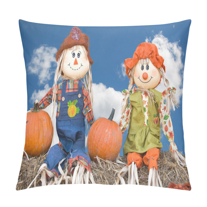 Personality  Autumn Scarecrow Couple Pillow Covers