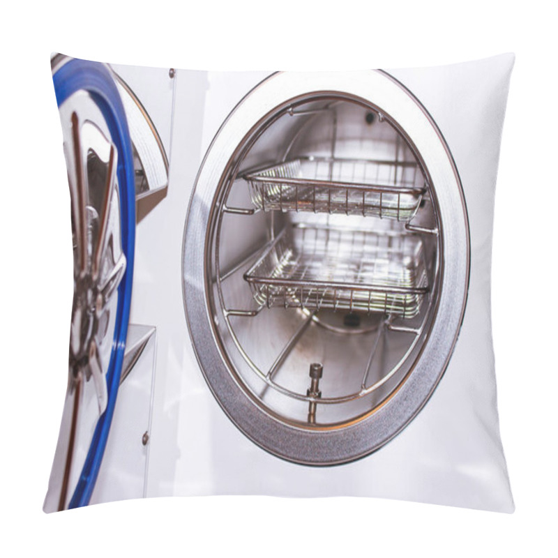 Personality  Sterilizing Medical Instruments In Autoclave. Equipment For Sterile Cleaning Of Working Medical Instruments. Pillow Covers