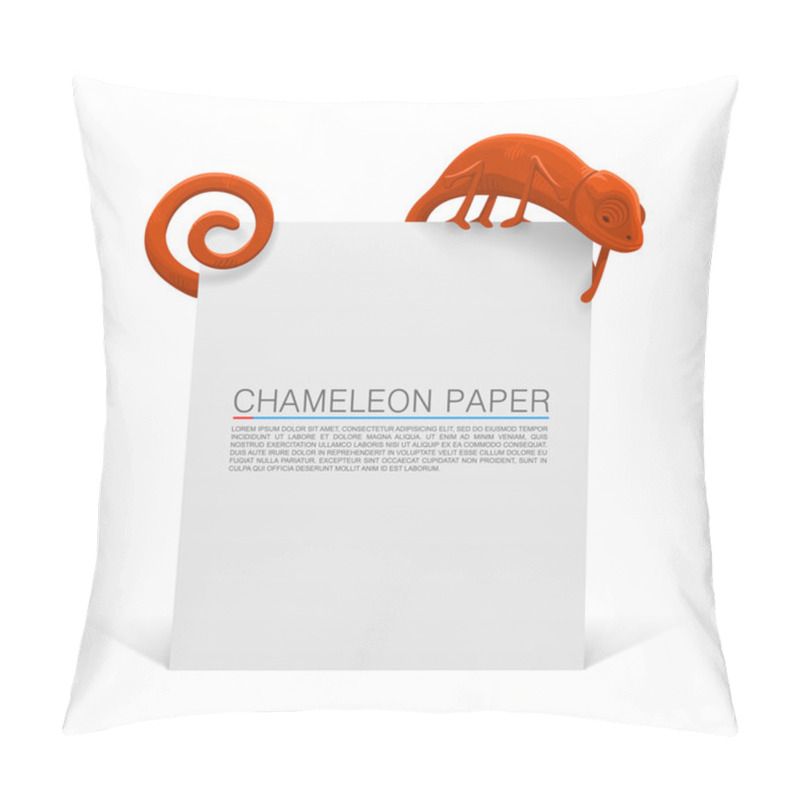 Personality  Blank Page With A Chameleon On Top Pillow Covers