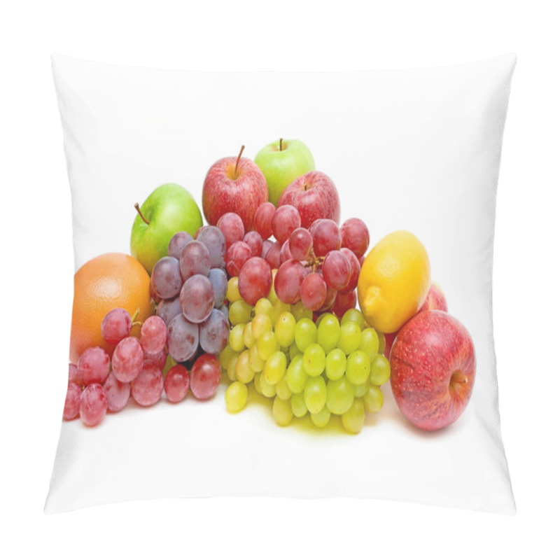 Personality  Still Life Of Fruit On White Background Pillow Covers