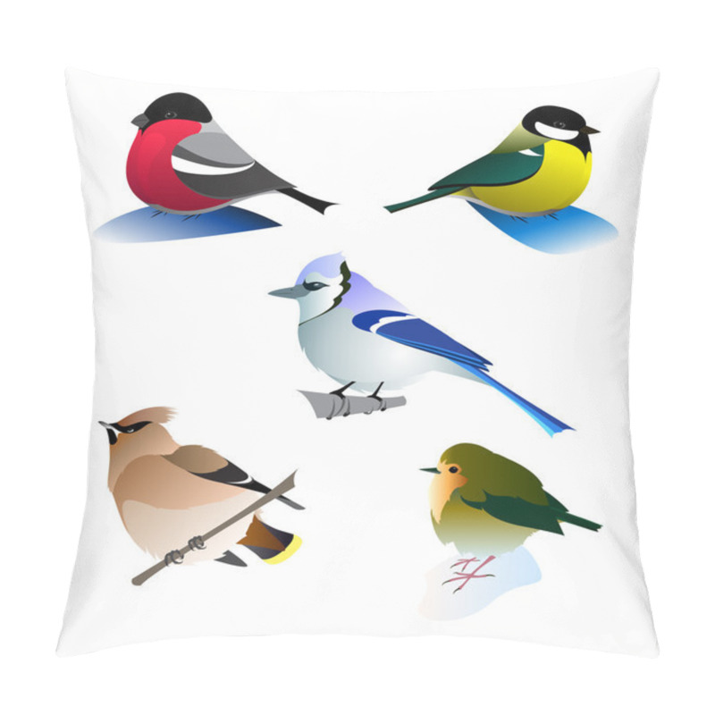 Personality  Winter Birds. Pillow Covers