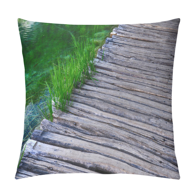 Personality  Wooden Bridge Over Water Surface Pillow Covers