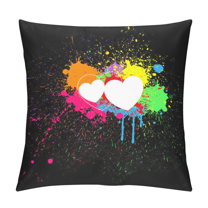 Personality  Heart Splash Background Pillow Covers