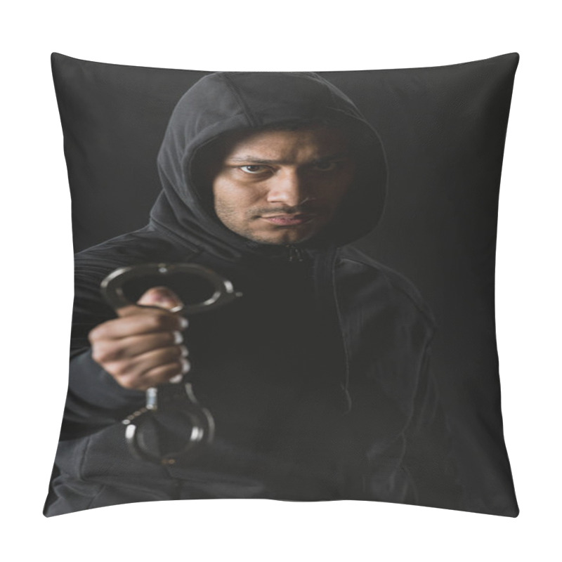 Personality  African American Robber In Zoodie And Manacles Pillow Covers