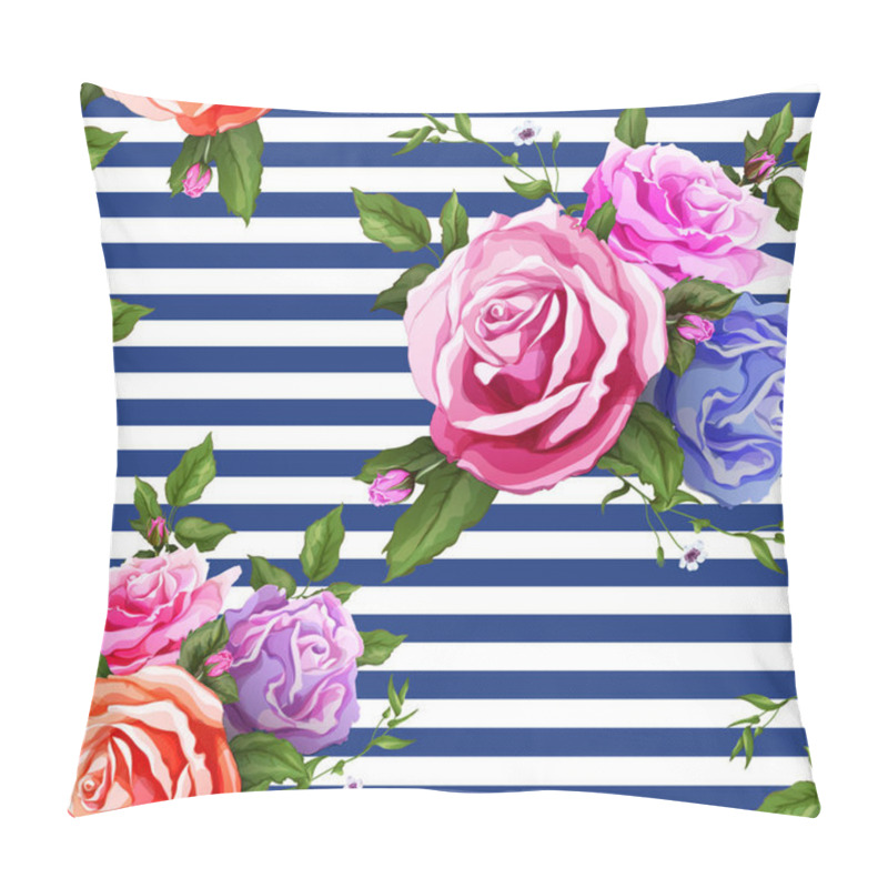 Personality  Vector Rose Flower Floral Seamless Pattern Pillow Covers