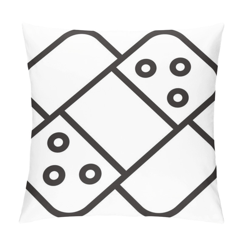 Personality  Bandage Vector Icon Editable Pillow Covers