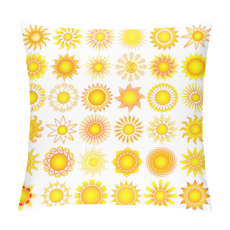 Personality  Bright Symbolic Vector Sun Collection Pillow Covers