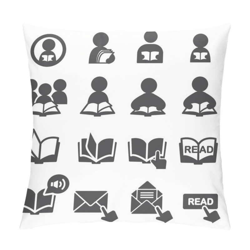 Personality  Read Icon Set Pillow Covers