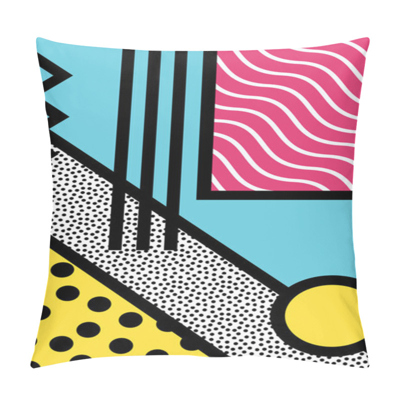 Personality  Abstract 80s Memphis Pop Art Style Graphics Pillow Covers