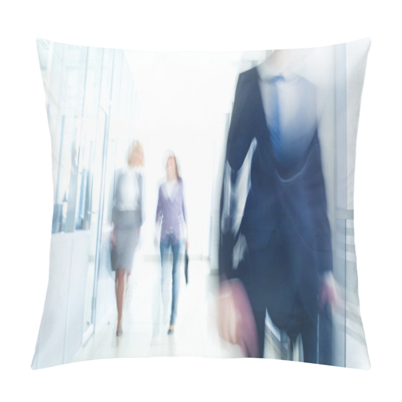 Personality  Businesspeople Walking In The Corridor Pillow Covers