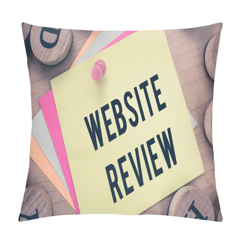 Personality  Text Sign Showing Website Review. Conceptual Photo Reviews That Can Be Posted About Businesses And Services Pillow Covers