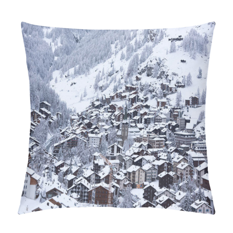 Personality  Aerial View On Zermatt Valley And Matterhorn Peak Pillow Covers