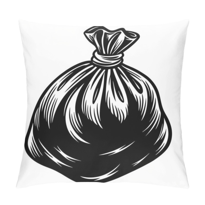 Personality  Clean And Simple Garbage Bag Sketch With Knot Handle Pillow Covers