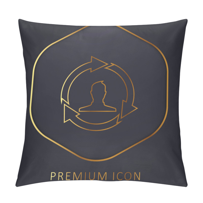 Personality  Affiliate Marketing Golden Line Premium Logo Or Icon Pillow Covers