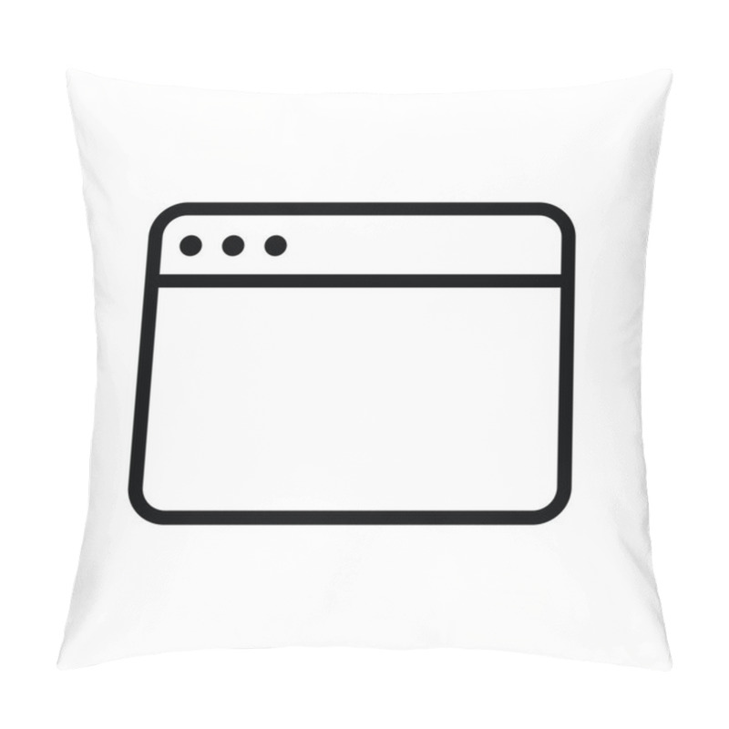 Personality  Illustration Vector Graphic Of Browser Icon. Fit For Internet, App, Software, Application Etc. Pillow Covers