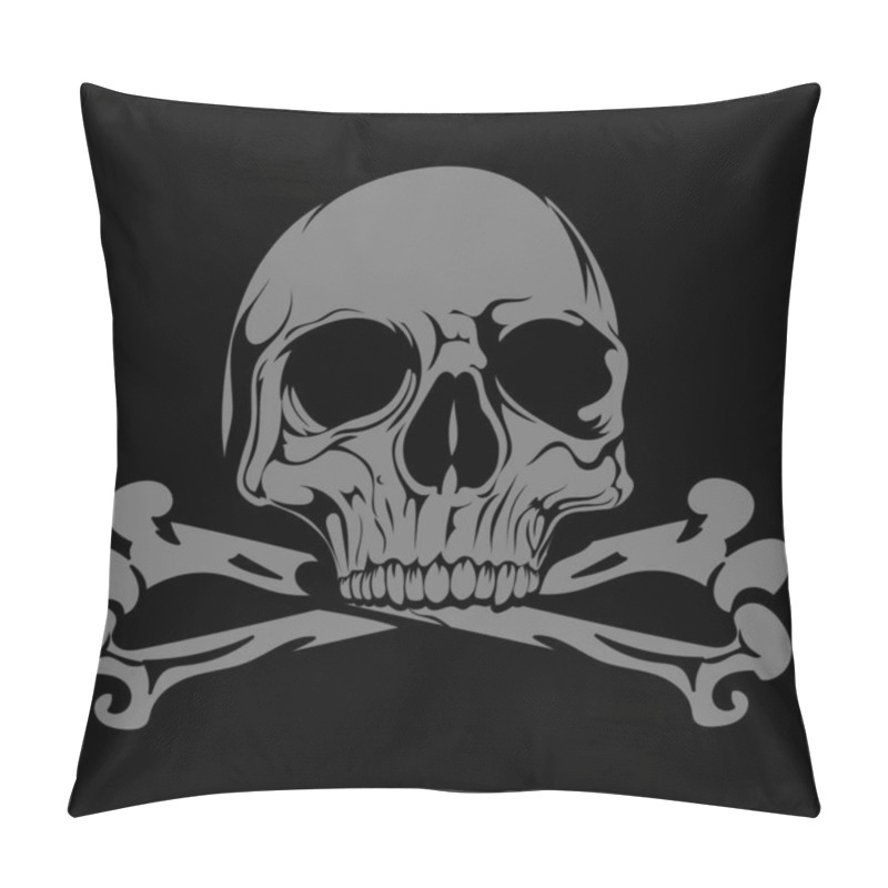 Personality  Pirate-themed Design. Human Skull And Crossbones Pillow Covers