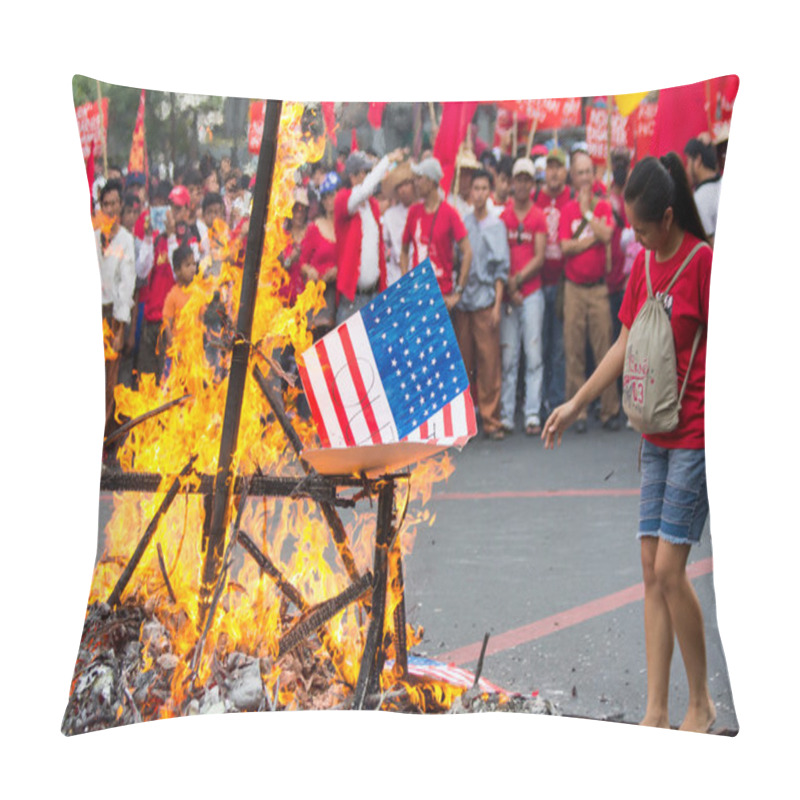 Personality  Anti-government Protest During 150th Birthday Of Andres Bonifacio Pillow Covers