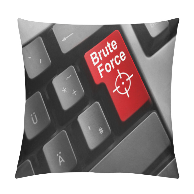 Personality  Grey Keyboard Red Button Brute Force Pillow Covers