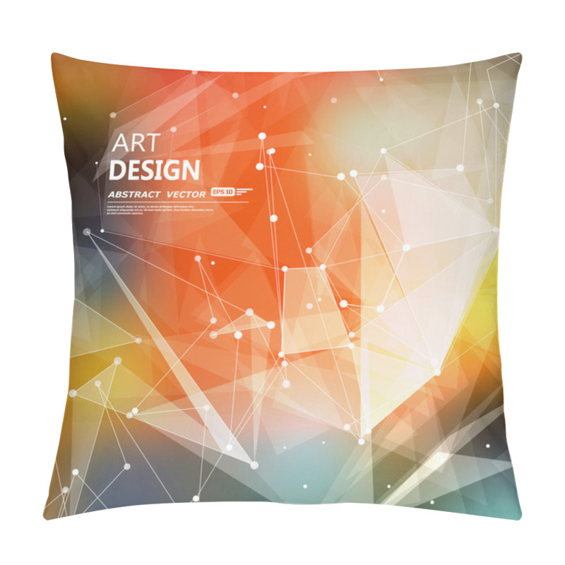 Personality  Abstract Composition, Text Frame Surface, Orange A4 Brochure Title Sheet, Alien Cybernetic Dot, Creative Figure, Logo Sign Icon, Outer Space Fire, Banner Form, Cosmic Flier Fashion, EPS10 Vector Image Pillow Covers