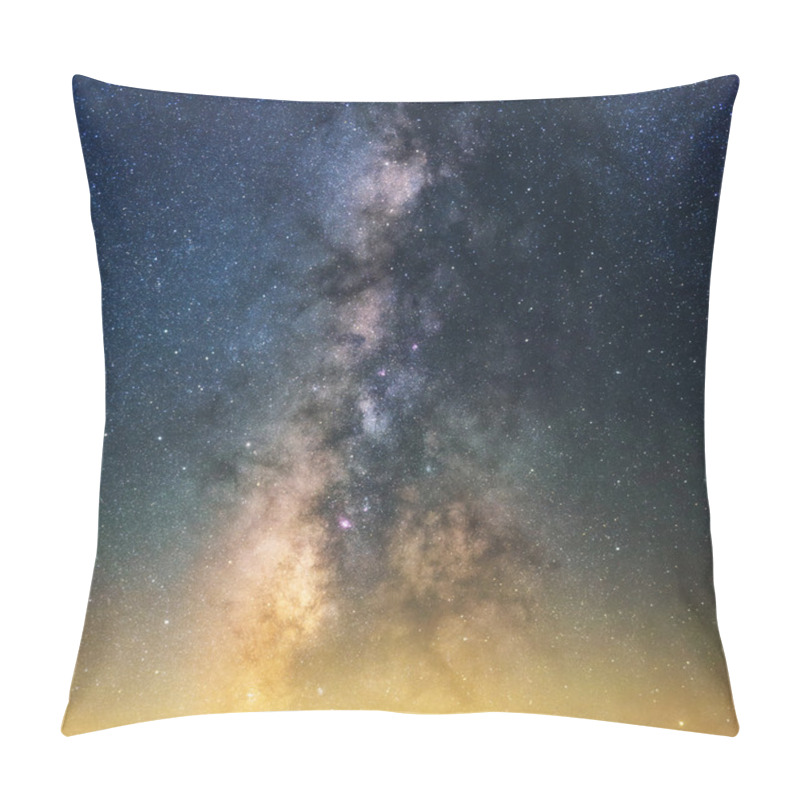 Personality  Milky Way Close Up Yellow Light Pollution Pillow Covers