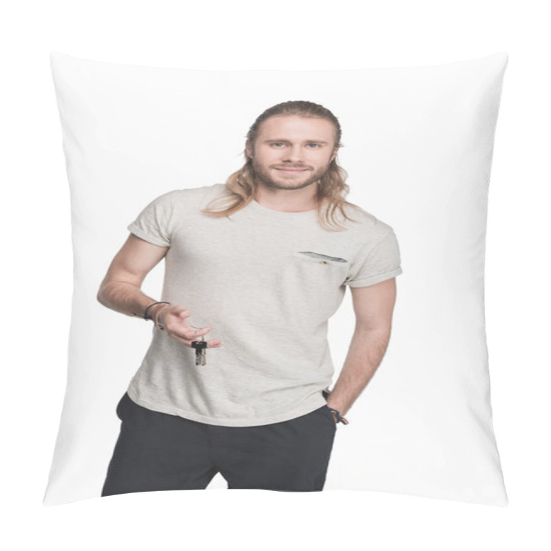 Personality  Man Holding Keys  Pillow Covers