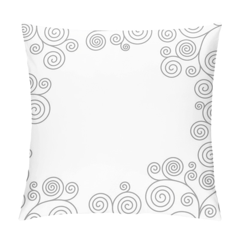 Personality  Frame With Curvy Spirals Pillow Covers