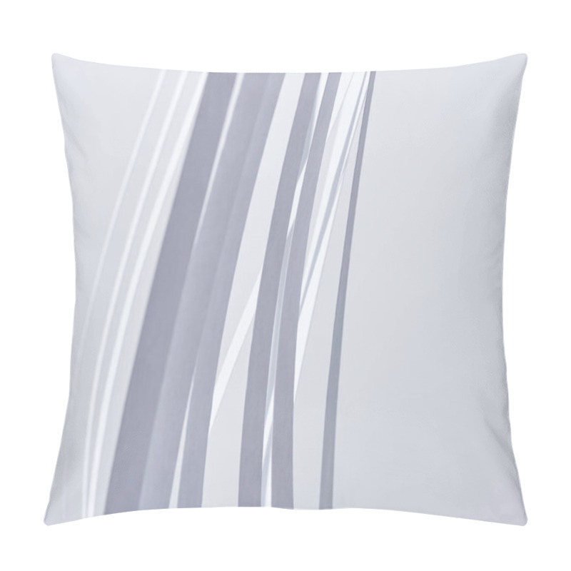 Personality  Close Up View Of Paper Stripes On White Background Pillow Covers