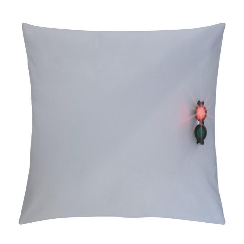 Personality  Wall With Red Light Traffic Light Pillow Covers