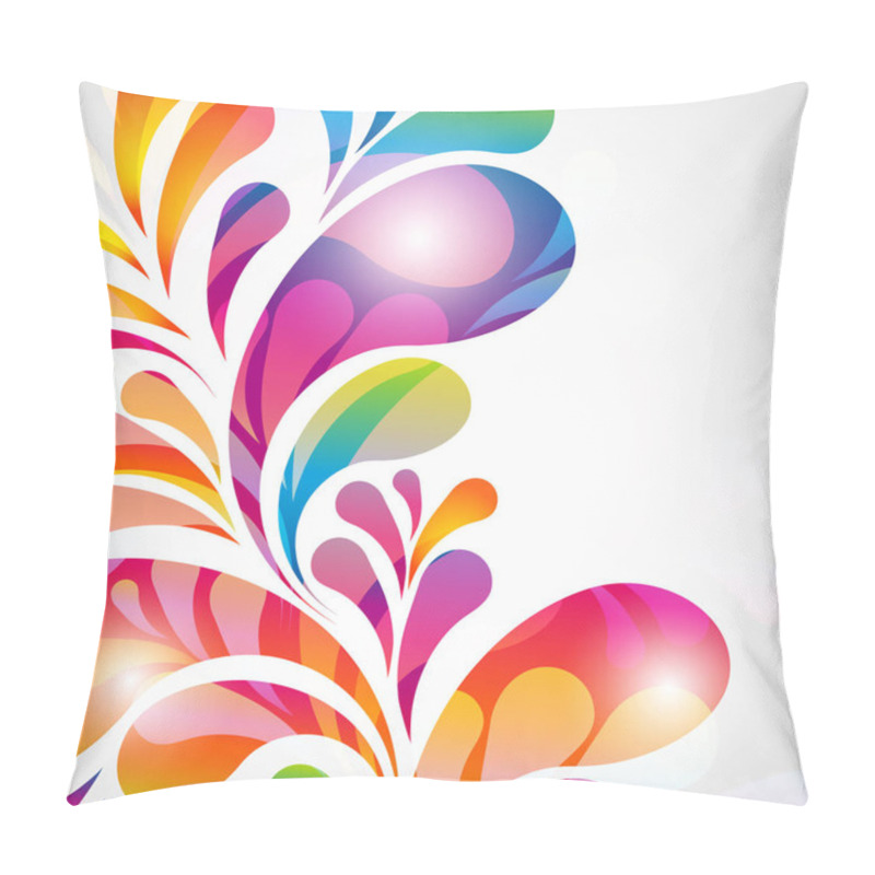 Personality  Abstract Background With Bright Teardrop-shaped Arches. Pillow Covers