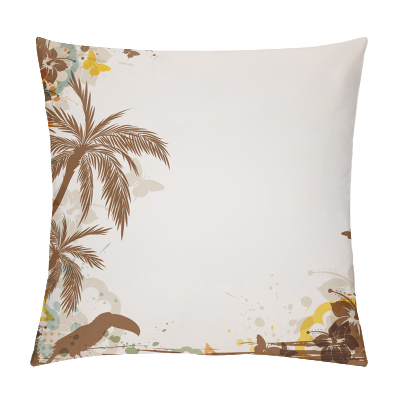 Personality  Grunge Tropical Background Pillow Covers