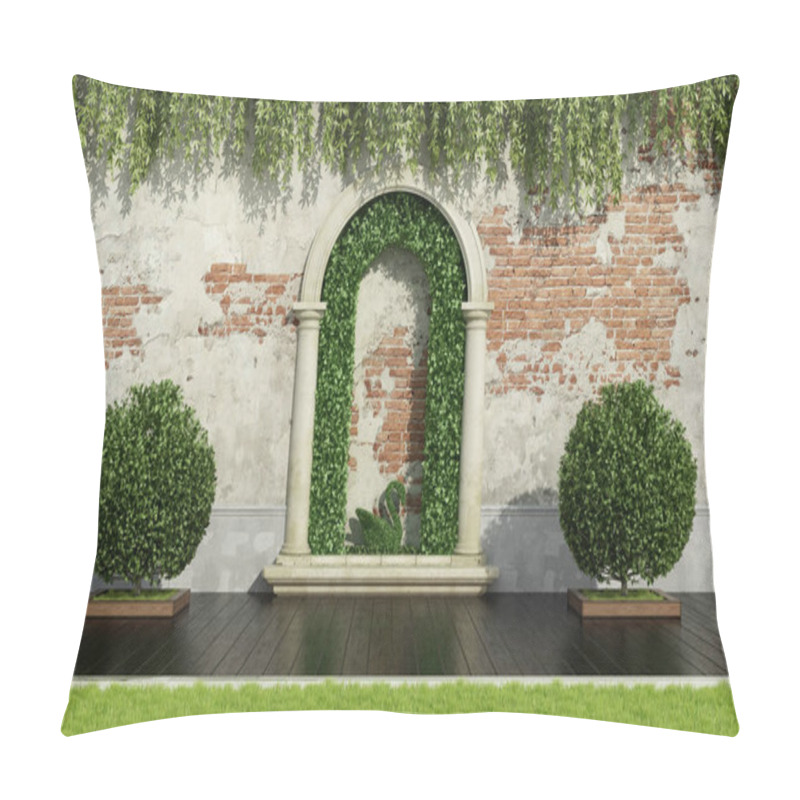 Personality  Garden With Lush Vegetation Pillow Covers