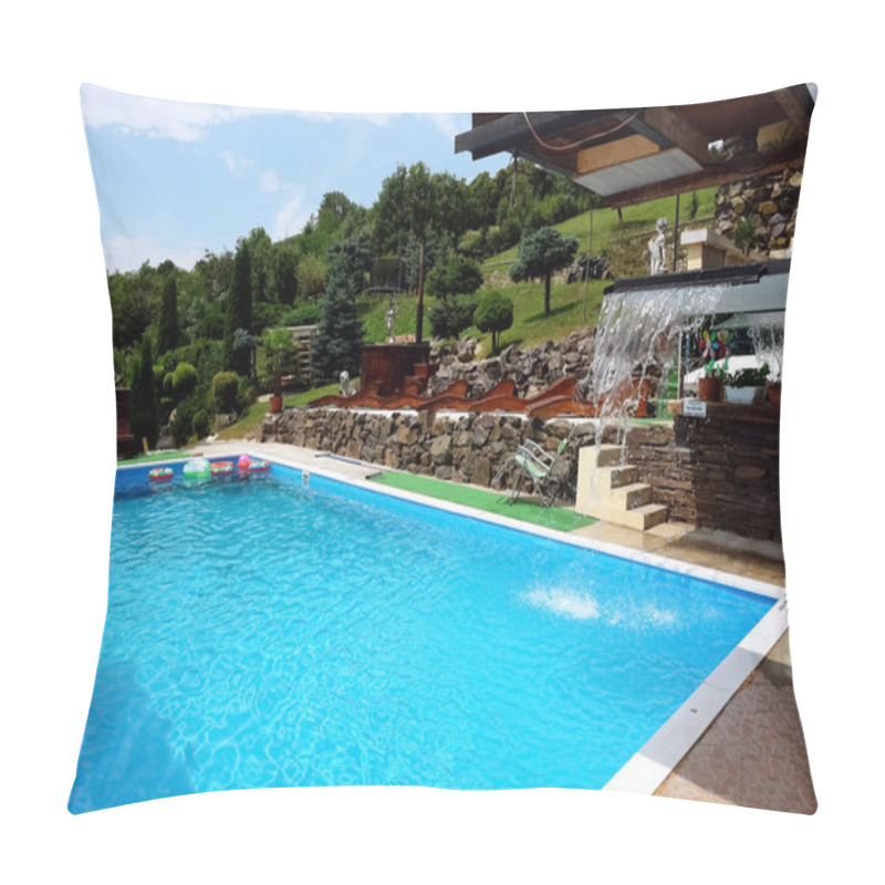 Personality  Small Pool In Slovakia. Pillow Covers