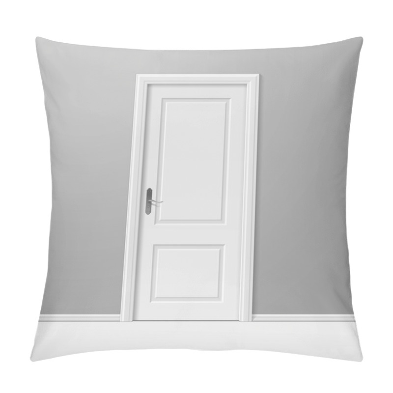 Personality  Vector White Closed Door With Frame Pillow Covers