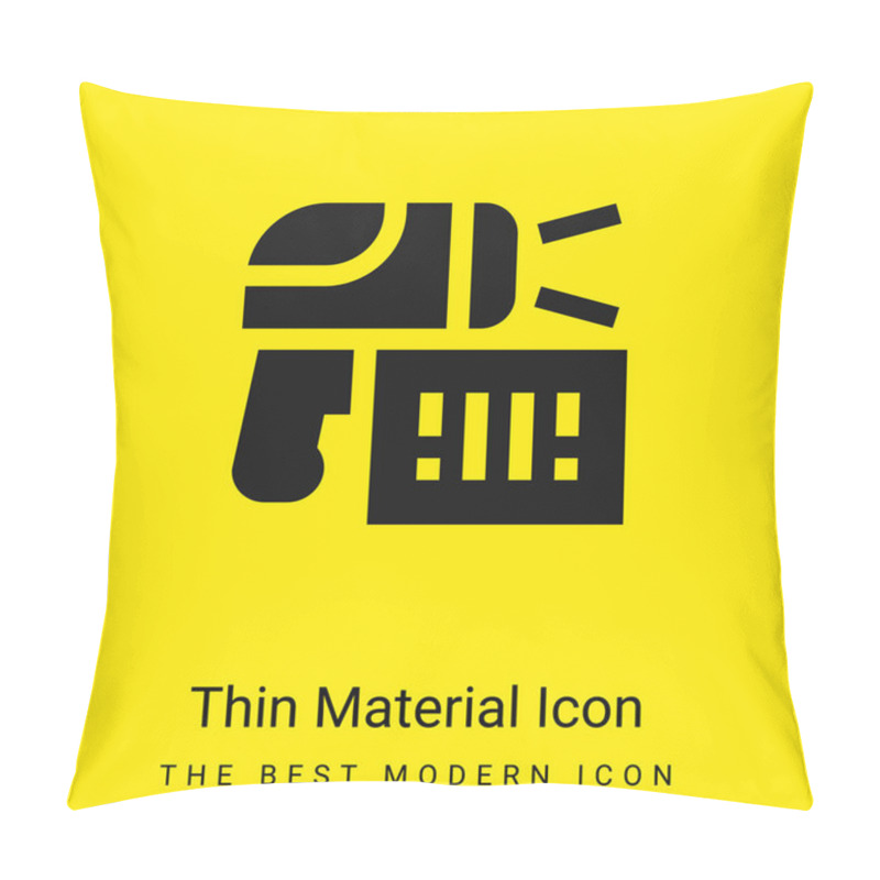 Personality  Bar Code Minimal Bright Yellow Material Icon Pillow Covers