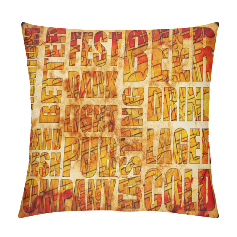 Personality  Beer Background Text Pillow Covers