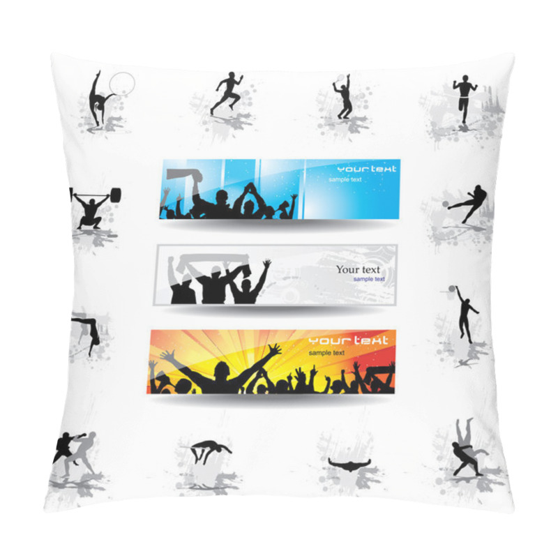 Personality  Set. Icons For Sports Championships Pillow Covers