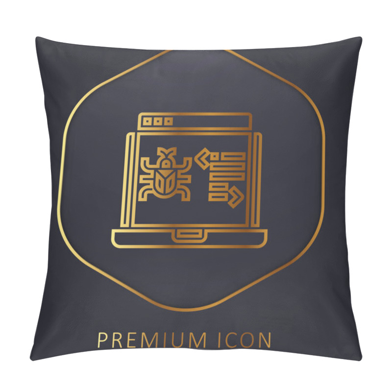 Personality  Antivirus Golden Line Premium Logo Or Icon Pillow Covers