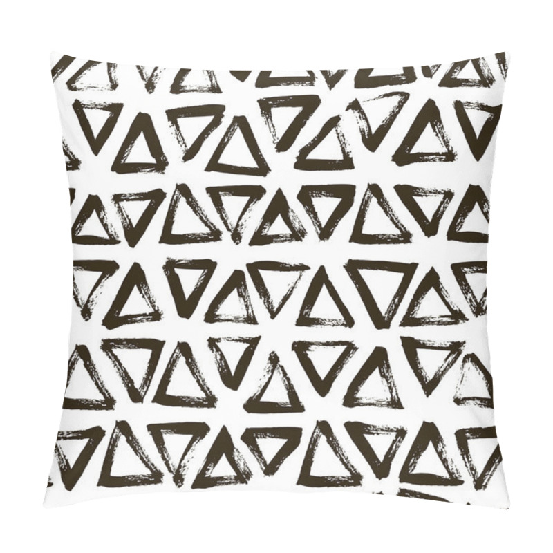 Personality  Seamless Pattern With Hand Drawn Triangles.  Pillow Covers